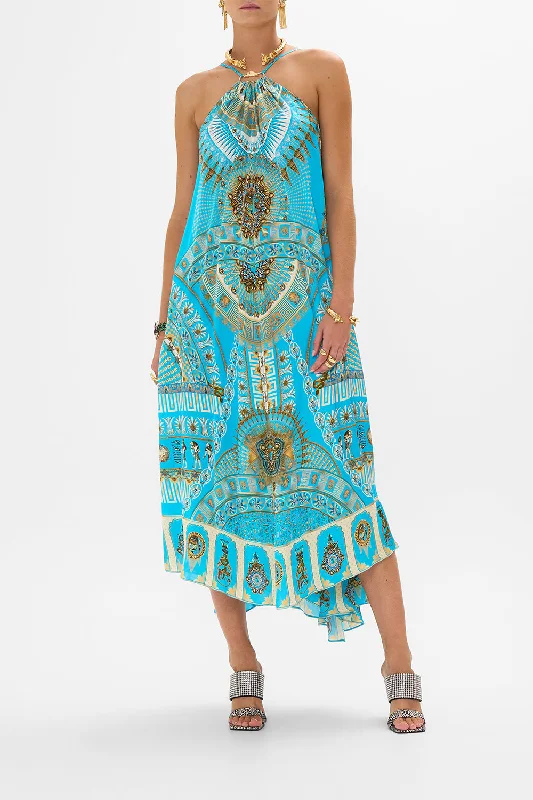 GATHER NECK HARDWARE MAXI DRESS TEMPLE OF LIGHT