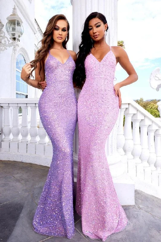 Portia and Scarlett PS22445C Long Fitted Trumpet Prom Dress