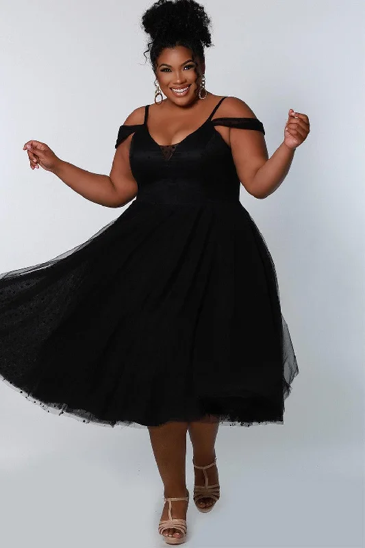 Sydneys Closet CE2208 Short Off Shoulder Plus Size Dress