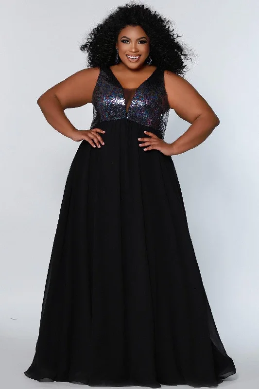 Sydneys Closet CE2205 Long Sleeveless Plus Size Formal Dress