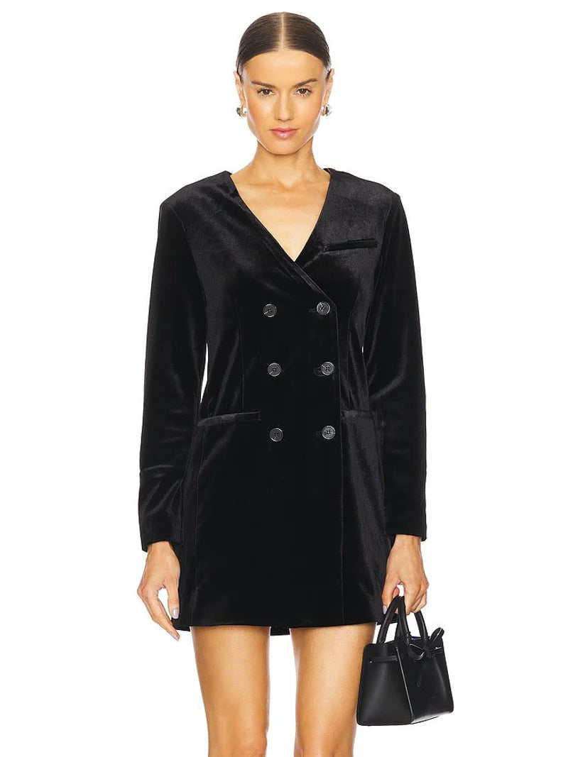 SANCTUARY VELVET BLAZER DRESS