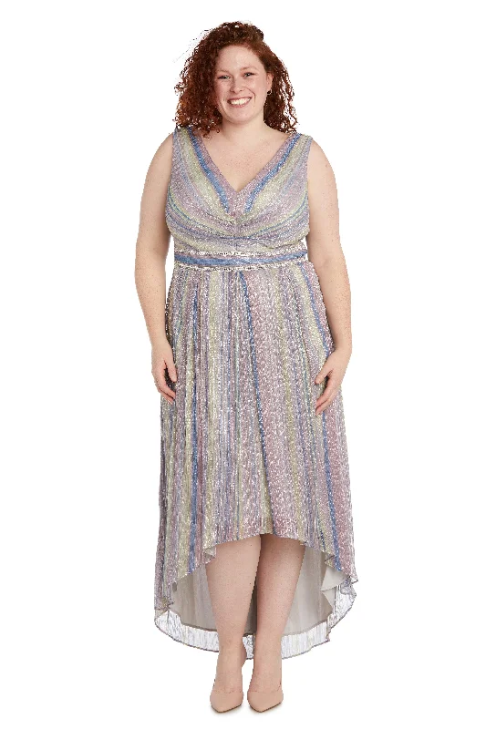 R&M Richards 9375W Plus Size High Low Formal Dress