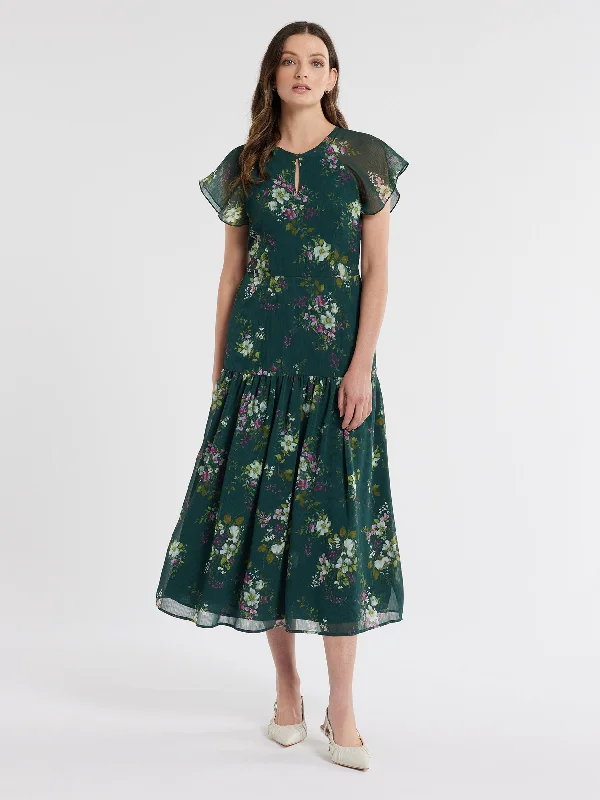 Woodland Bloom Midi Dress