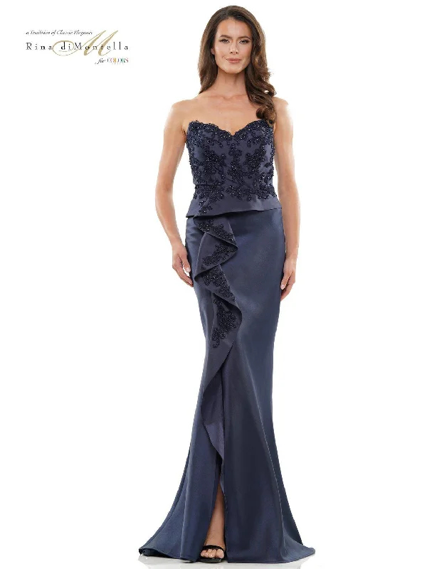 Rina di Montella RD2903 Long Strapless Formal Dress