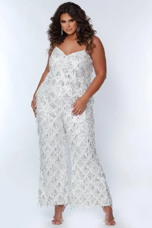 Sydneys Closet SC9108 Long Plus Size Prom Jumpsuit