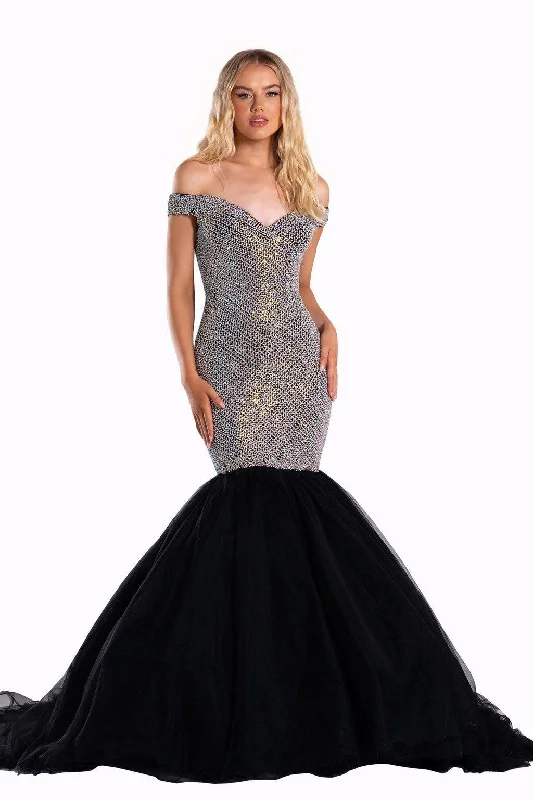 Portia and Scarlett PS21046 Long Off Shoulder Mermaid Prom Dress