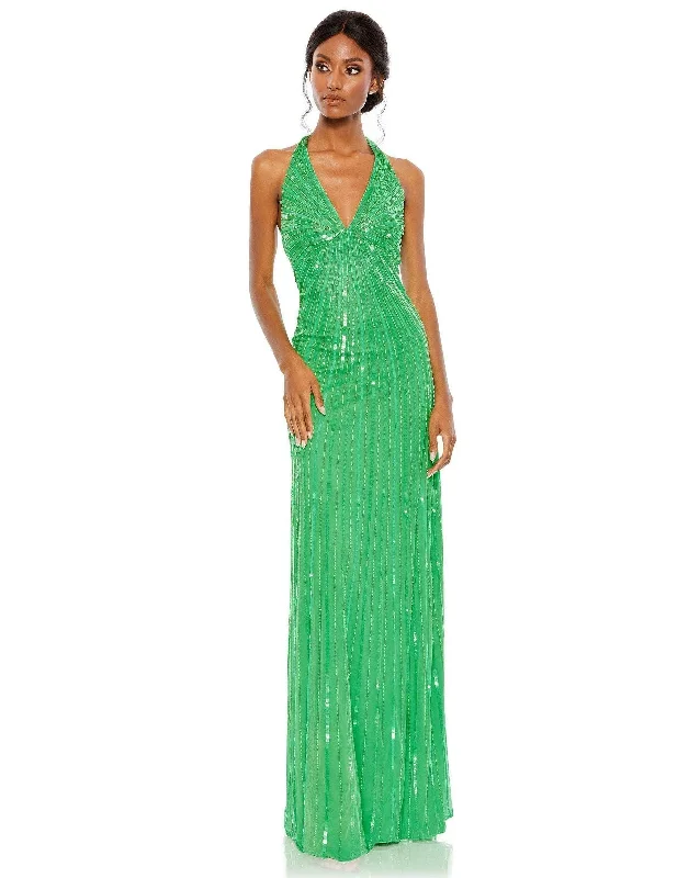 Mac Duggal 10898 Long Halter Prom Formal Dress Sale