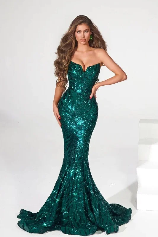 Portia and Scarlett PS22538 Long Strapless Mermaid Prom Dress