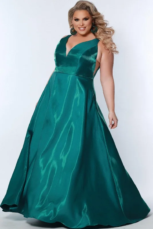 Sydneys Closet SC7356 Plus Size Long Sleeveless Prom Gown