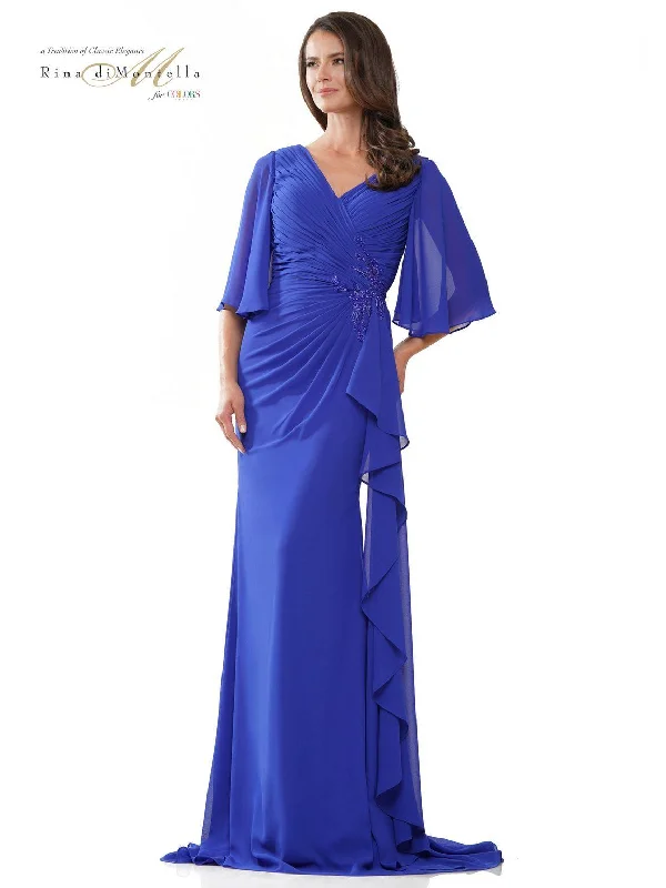 Rina di Montella RD2935 Long Mother of the Bride chiffon Dress