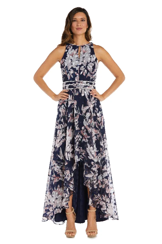 R&M Richards 9402P High Low Floral Petite Dress