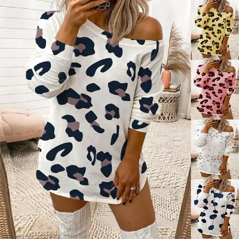 Se Xy Dress With Fashion Print And Long-sleeved Shirt