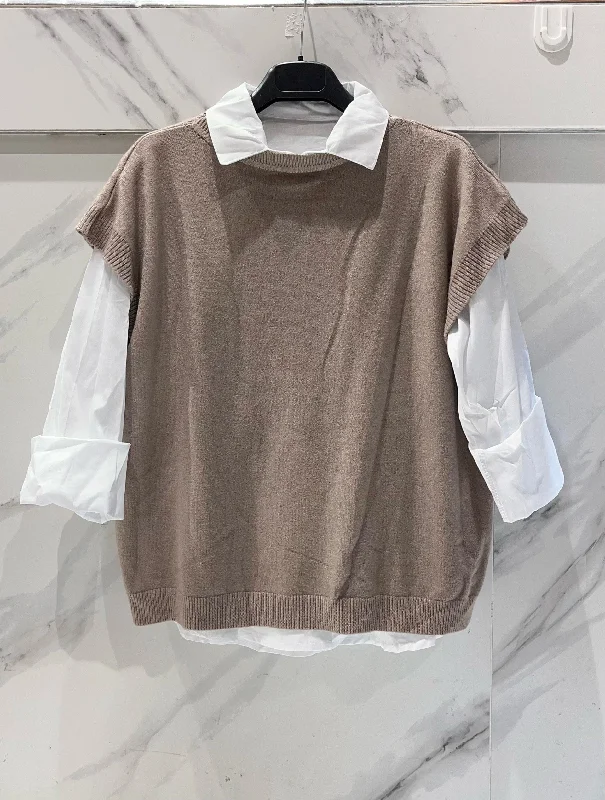 Round Neck Knit Vest