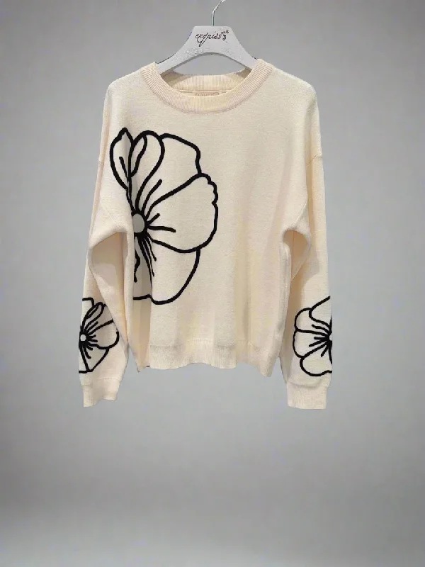 Flower Detail Sweater