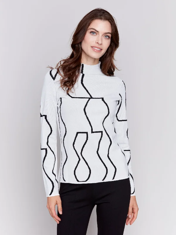 Gusty Knit Mock Neck Sweater