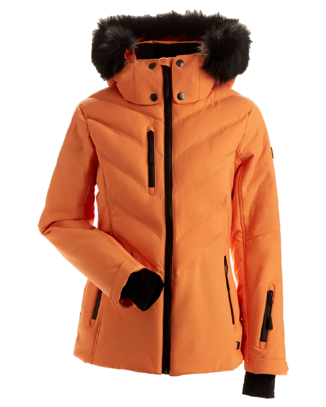 Nils Sundace Faux Fur Women's Snow Jacket - Apricot