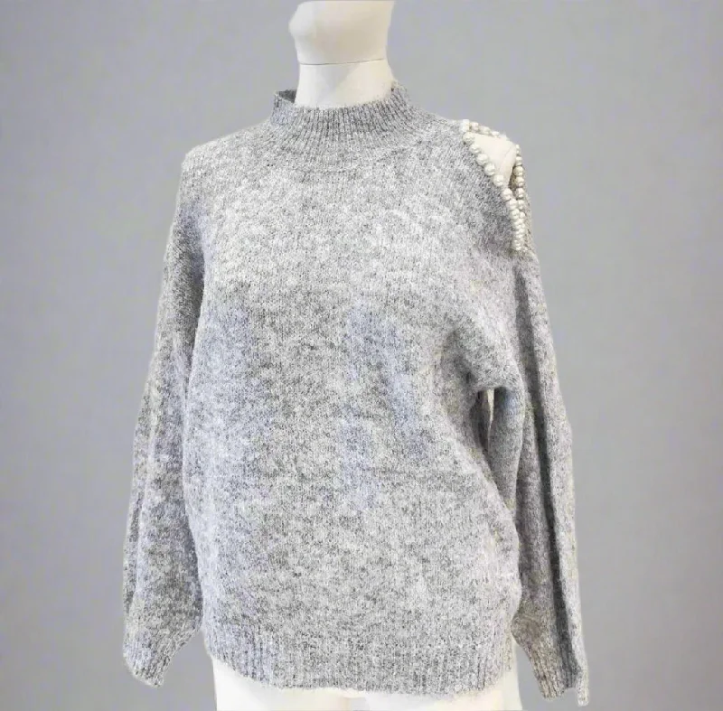 Pearl Shoulder Sweater