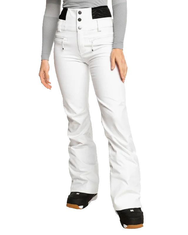 Roxy Women's Rising High Technical Snow Pants - Bright White