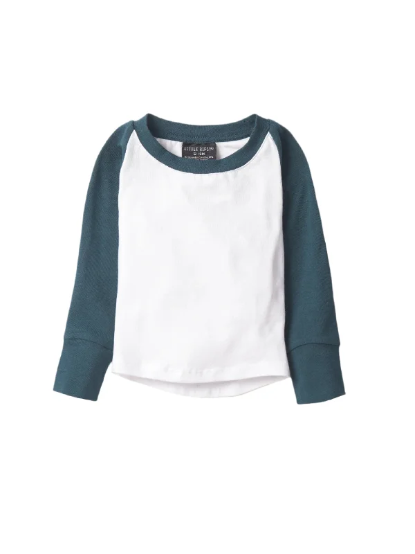 Imperfect Long Sleeve Baseball Tee - Night Fall