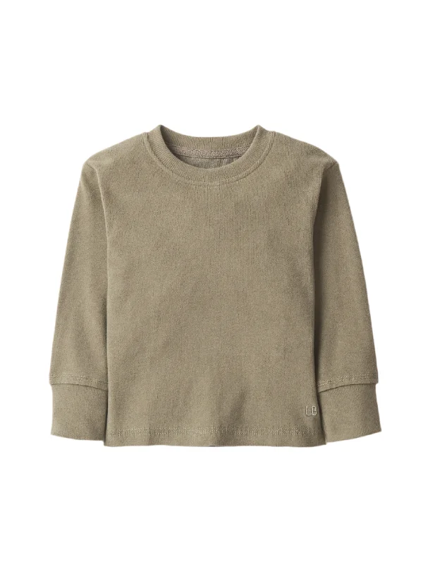 Long Sleeve Ribbed Tee - Green