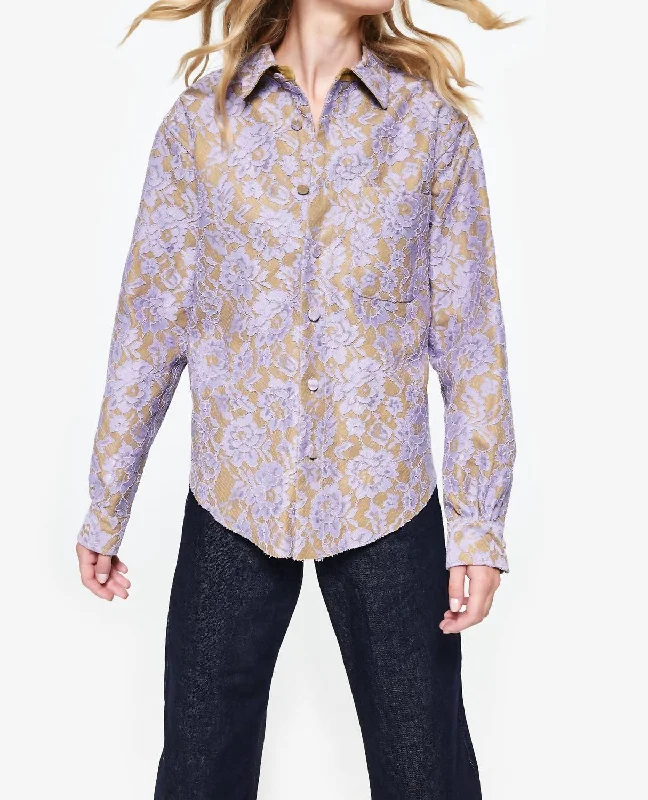 Anders Lace Shirt In Amethyst