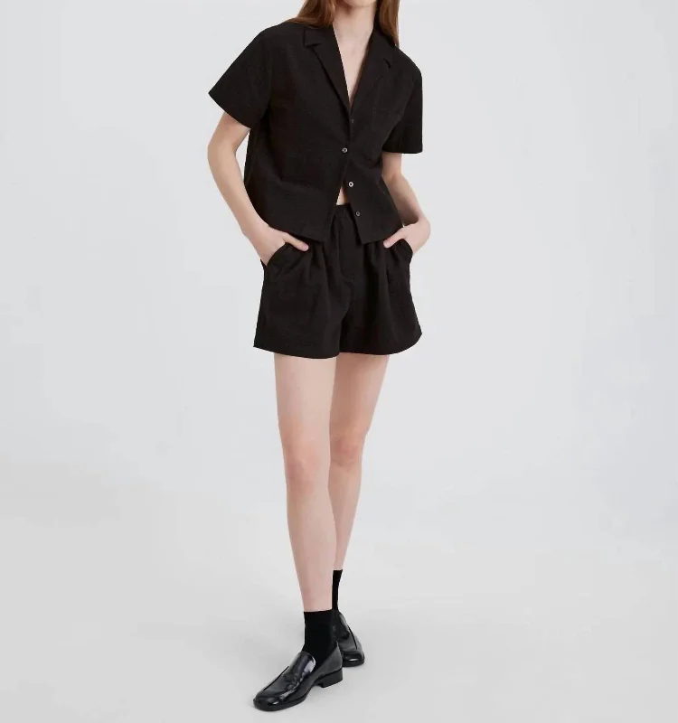 Brandy Button Down Shirt In Noir