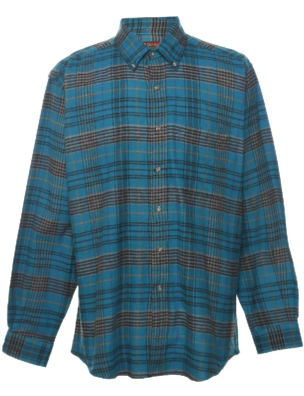 High Sierra Checked Blue Flannel Shirt - L