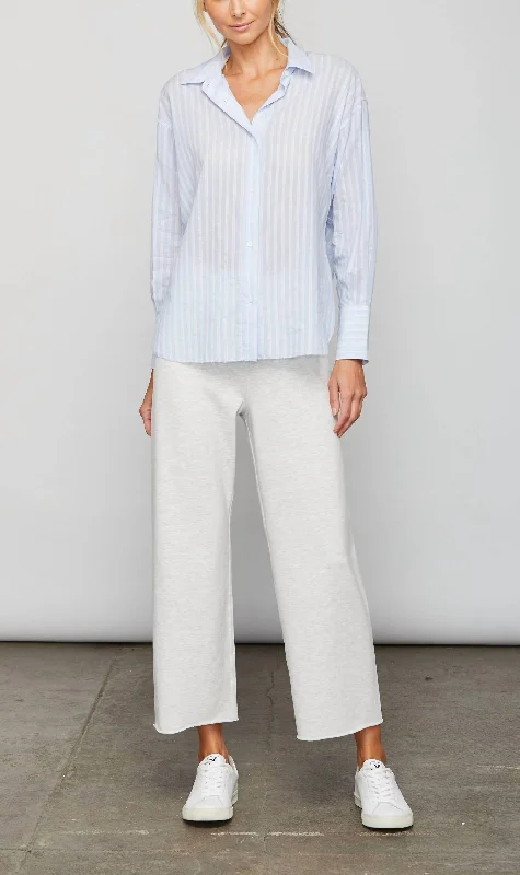 Kiri Button Down Shirt In Blue Stripe