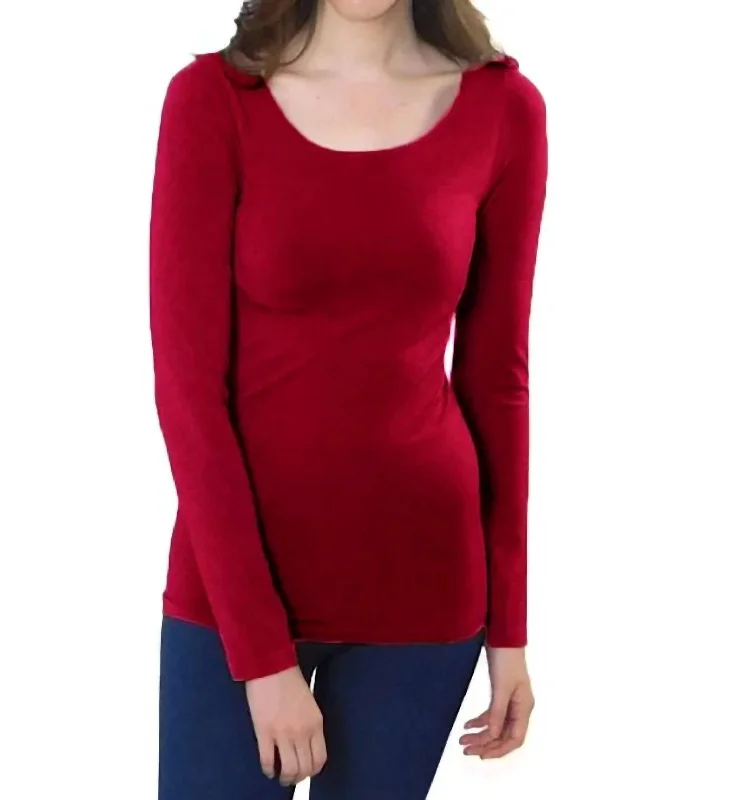 Long Sleeve Shirt In Red