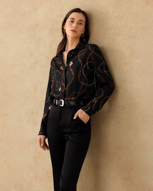 Louisville Print Silk Shirt for Women