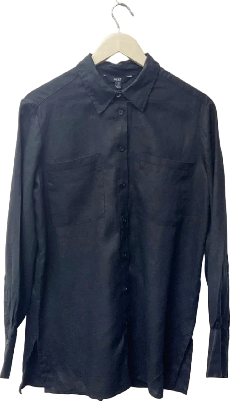 Next Black Linen Shirt UK 10