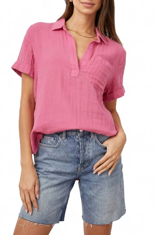 Savannah Shirt In Pink Punch