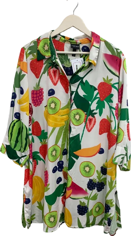 Ulla Popken Multicolour Fruit Print Shirt UK 26