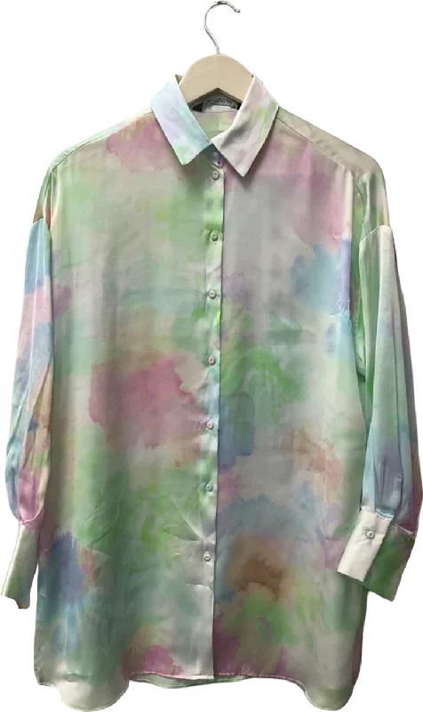 ZARA Multicolour Watercolour Print Shirt UK 8