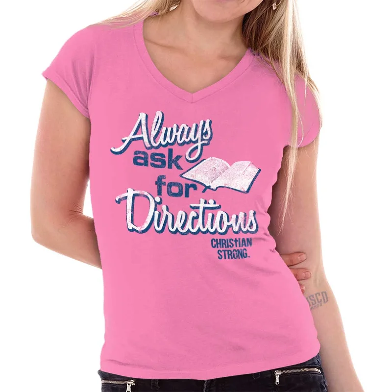 Always Ask Junior Fit V-Neck T-Shirt