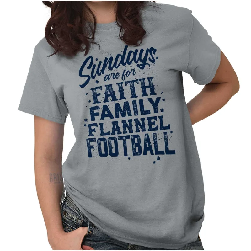 Faith Family Football T Shirt