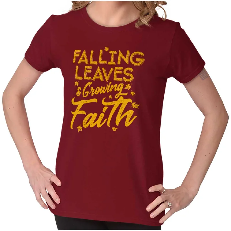 Growing Faith Fall Vibes Ladies T Shirt