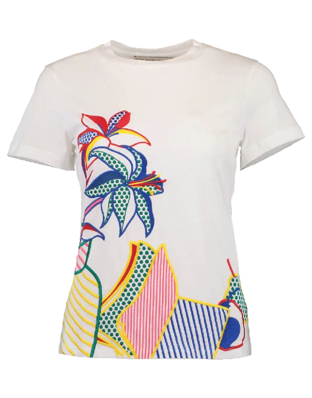 Iven Floral Embroidered T-Shirt