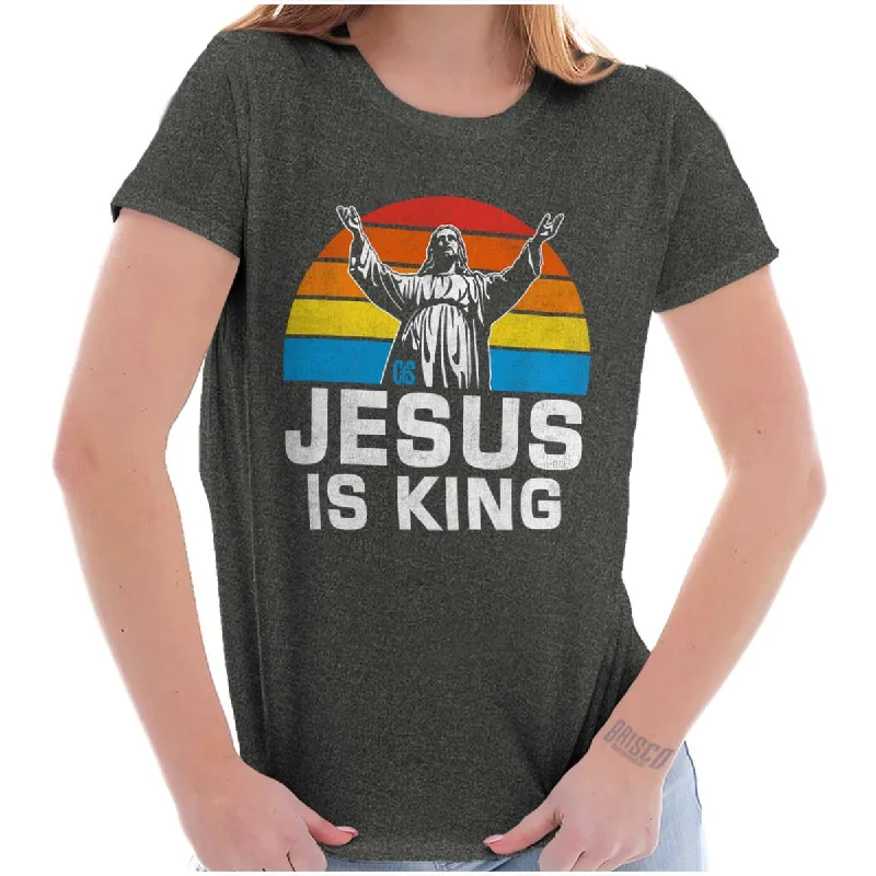 Jesus is King Ladies T Shirt