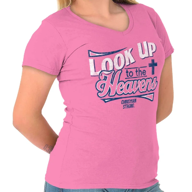 Look Up to Heavens Junior Fit V-Neck T-Shirt