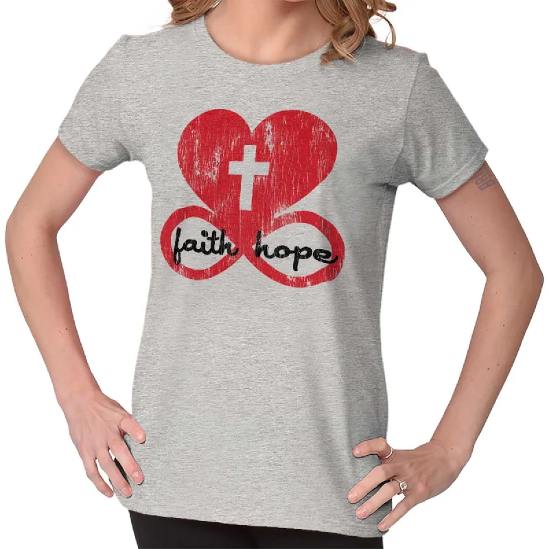 Faith Hope Ladies T Shirt