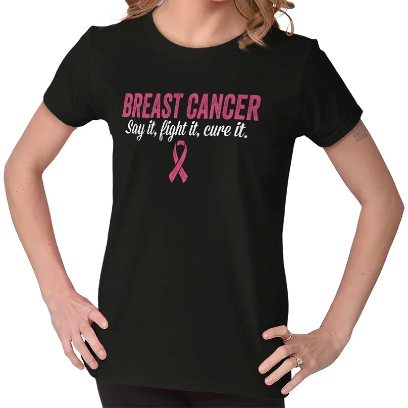 Fight Cure Breast Cancer Ladies T Shirt