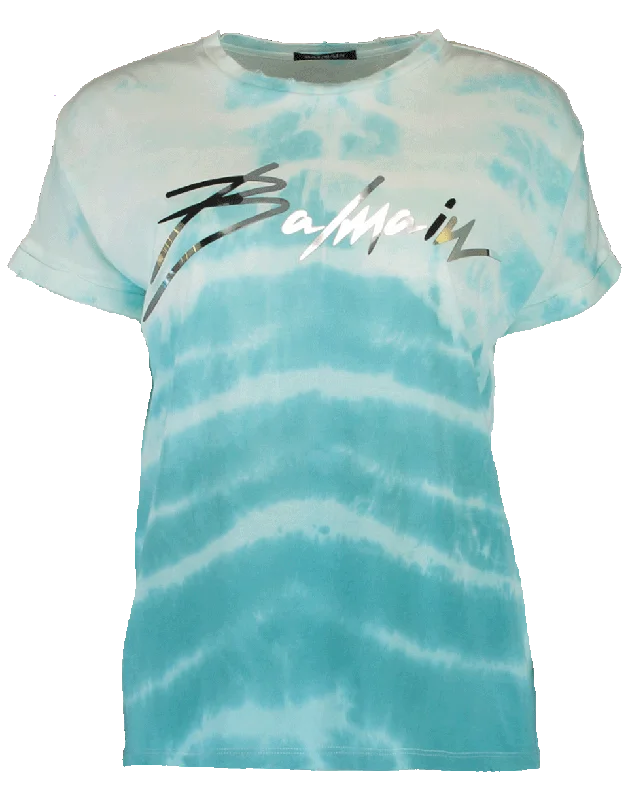 Tie Dye Balmain Logo T-Shirt