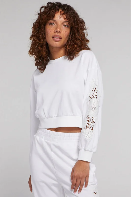 ARABELLA LACE COMBO SWEATSHIRT