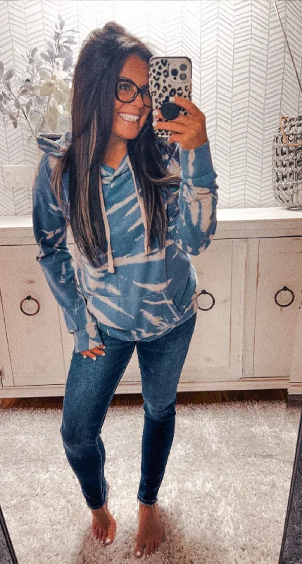 Denim Tie Dye Hoodie