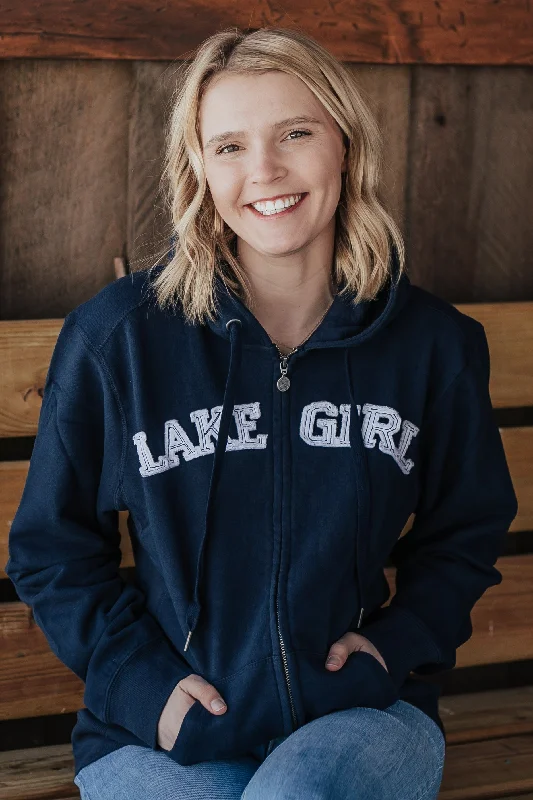 Full Zip Hoodie in Navy