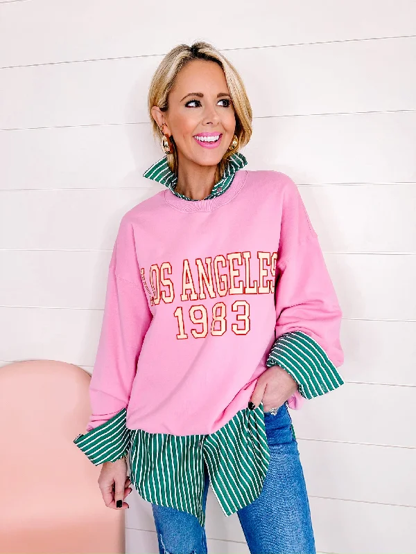 LOS ANGELES 1983 SWEATSHIRT - PINK