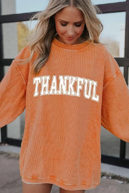 Thankful grateful blessed Arrow Corded Sweatshirt