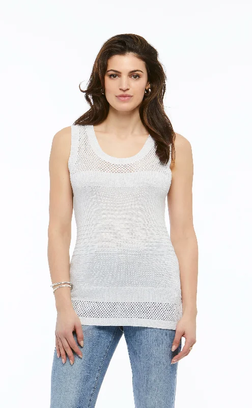 Silver Sleeveless Knit Top