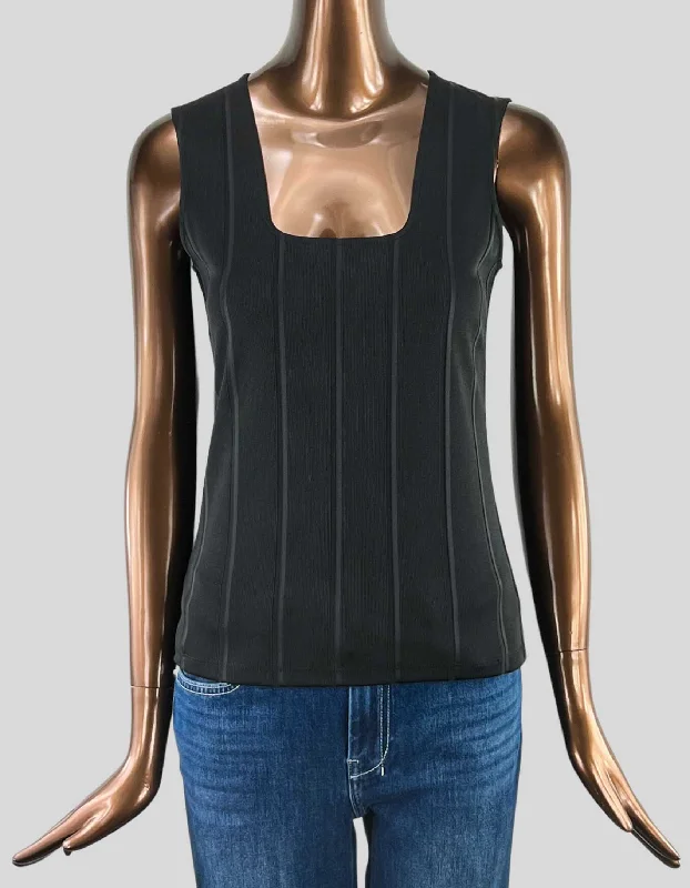 THEORY Squareneck Sleeveless Knit Top - Small